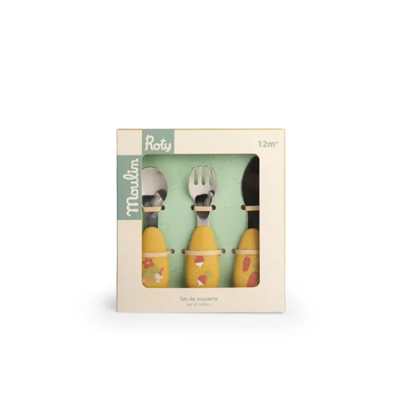 Set de couverts en silicone - Trois Petits lapins Set de couverts en silicone - Trois Petits lapins
