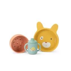 Set de vaisselle en silicone - Trois Petits lapins