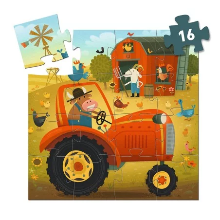 Puzzle Tracteur -16 pièces - Djeco Puzzle Tracteur -16 pièces - Djeco