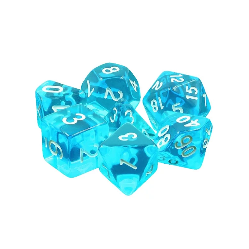 Set de 7 dés - Gemmes Azur