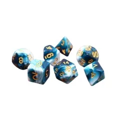 Set de 7 dés - Blue ink