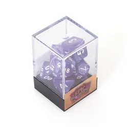 Lot de 7 Dés multiformat en boîte – Violet nacré