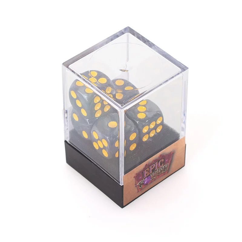 Lot de 5 Dés 6 faces – Black Pearl Lot de 5 Dés 6 faces – Black Pearl