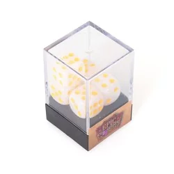 Lot de 5 Dés 6 faces – White Pearl