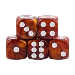 Lot de 5 Dés 6 faces – Brown Pearl
