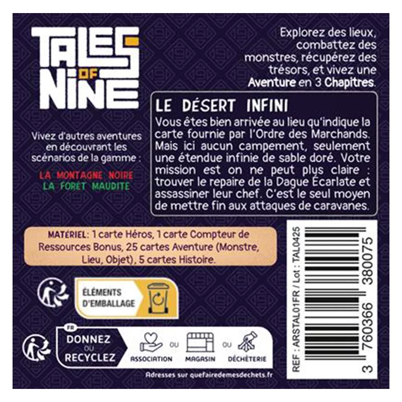 Tales of Nine 3 : Le Désert Infini Tales of Nine 3 : Le Désert Infini