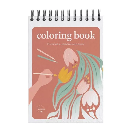 Carnet de coloriage A6 - Floral 1 Carnet de coloriage A6 - Floral 1