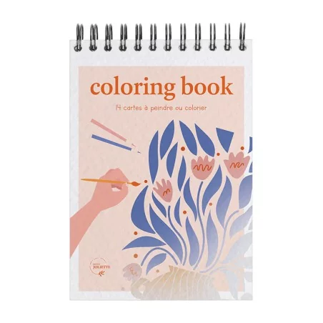 Carnet de coloriage A6 - Floral 2 Carnet de coloriage A6 - Floral 2