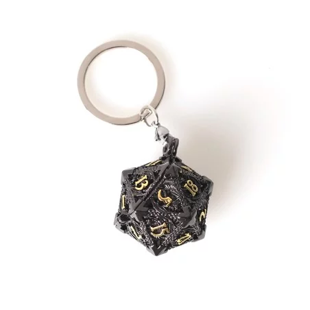 Porte-clé D20 - Lot de 7 mini dés métal (5mm) Porte-clé D20 - Lot de 7 mini dés métal (5mm)