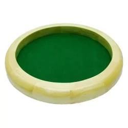 Piste de dés ronde 35 cm - Bois Vernis Naturel