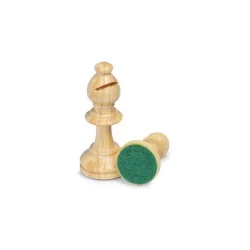 Échecs - Pièces en buis Taille n°5 Plombé Feutré