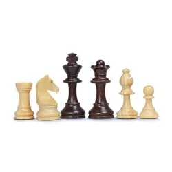 Échecs - Pièces en buis Taille n°5 Plombé Feutré