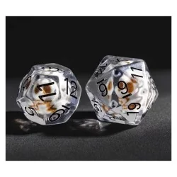 Lot de 7 dés résine gamme Insert en boîte - Crâne