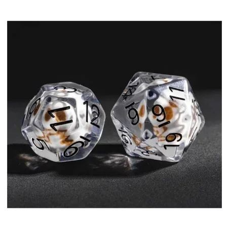 Lot de 7 dés résine gamme Insert en boîte - Crâne