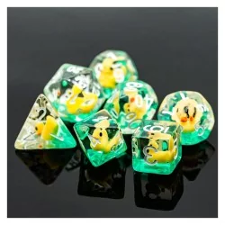 Lot de 7 dés résine gamme Insert en boîte - Canard