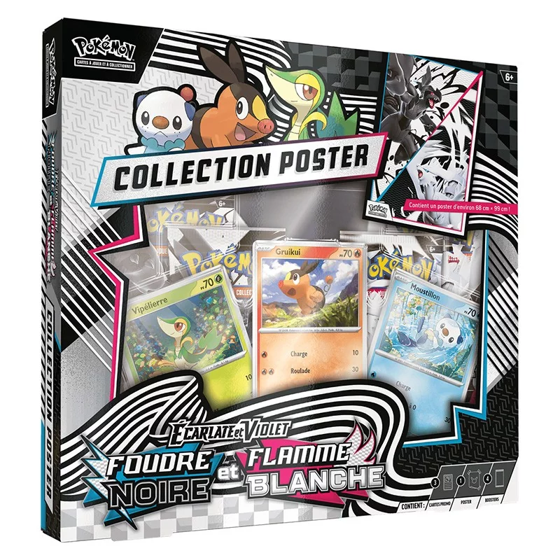 Pokémon EV10.5 : Coffret Poster Foudre Noire & Flamme Blanche Pokémon EV10.5 : Coffret Poster Foudre Noire & Flamme Blanche