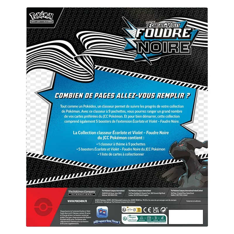 Pokémon EV10.5 : Portfolio (A4) + 5 boosters Foudre Noire Pokémon EV10.5 : Portfolio (A4) + 5 boosters Foudre Noire