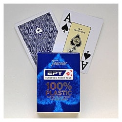 Jeu de 54 cartes 100% Plastique Fournier European Poker Tour EPT 