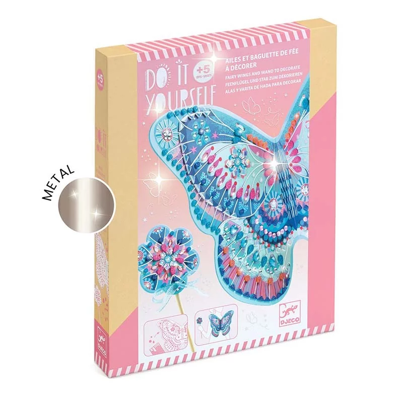 Kit créatif Comme une fée - Ailes + baguette - Djeco