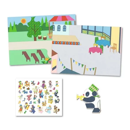 Stickers épais repositionnables - Fanfare - Djeco Stickers épais repositionnables - Fanfare - Djeco