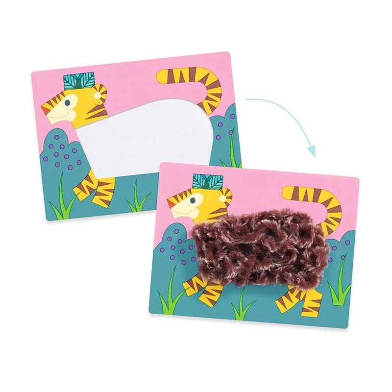 Kit créatif Laine & scratch - Avec un chapeau - Djeco Kit créatif Laine & scratch - Avec un chapeau - Djeco