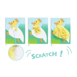 Kit créatif Laine & scratch - Avec un chapeau - Djeco