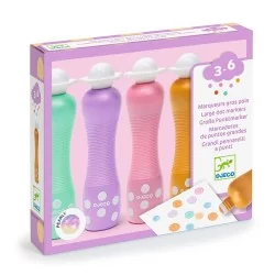 4 marqueurs gros pois Pearly - Djeco