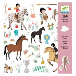 160 Stickers chevaux Djeco