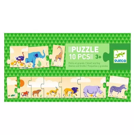 Puzzle frise Petits et Grands - 10 pièces - Djeco