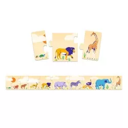 Puzzle frise Petits et Grands - 10 pièces - Djeco