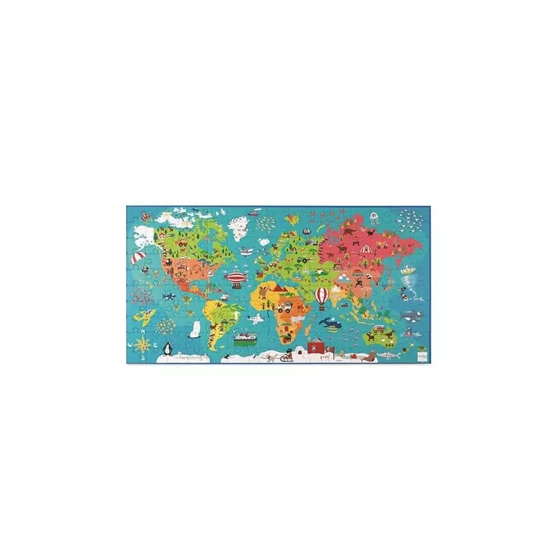 Puzzle géant : Carte du monde 