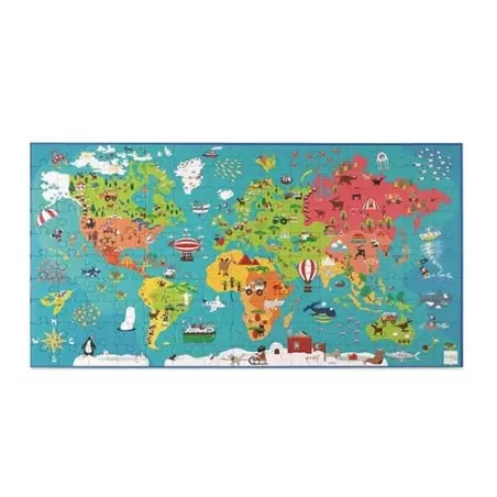 Puzzle géant : Carte du monde 