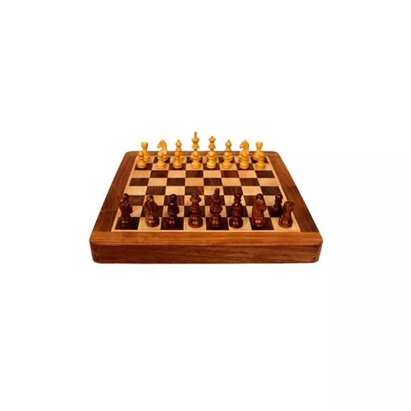 Jeu d'échecs patiné magnétique pliable 30cm 