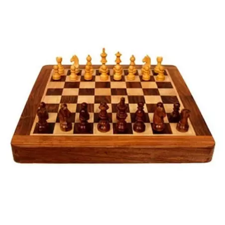 Jeu d'échecs patiné magnétique pliable 30cm 