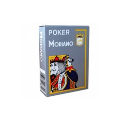 Cartes Modiano 100% plastique 4 index - Gris 