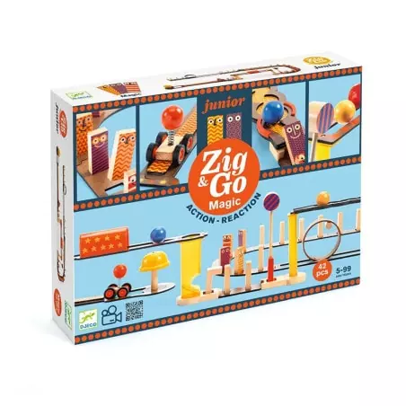 Circuit de billes Zig & Go Junior - Magic - 42 pièces - Djeco