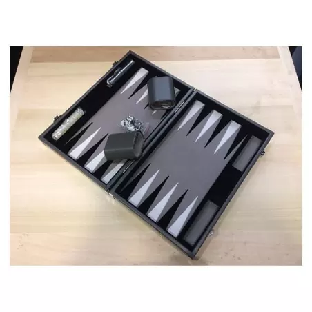 Backgammon Prestige 30cm Gris 