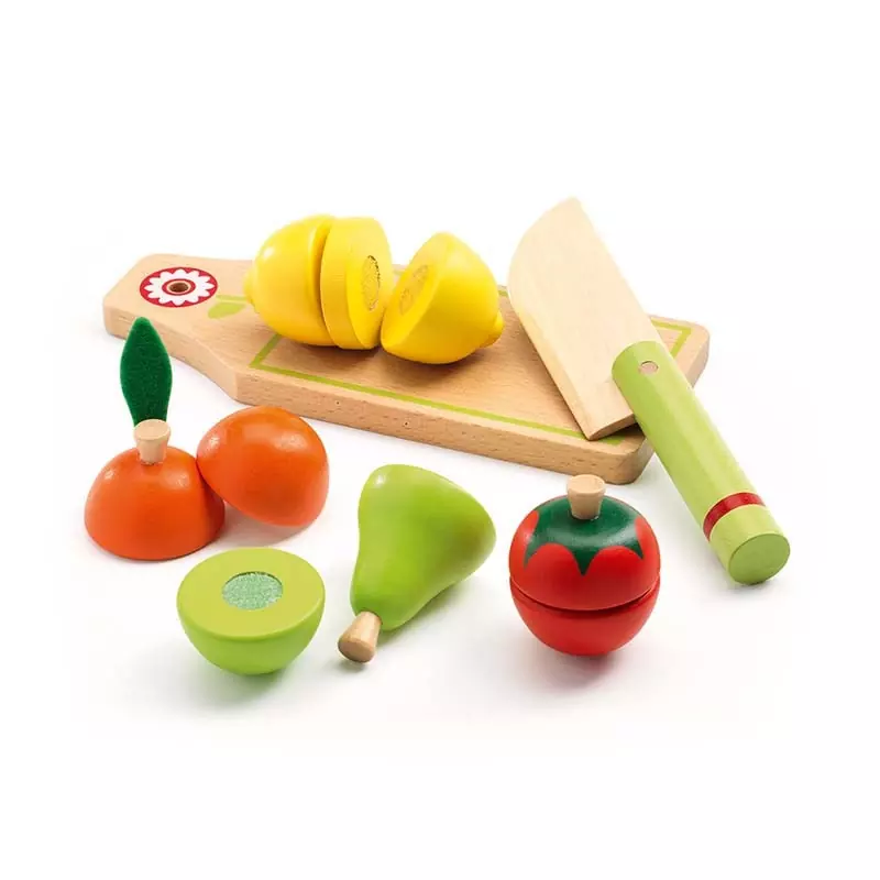 Dinette Fruits et légumes à couper Djeco