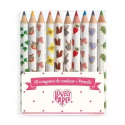 10 mini crayons de couleur Aiko 