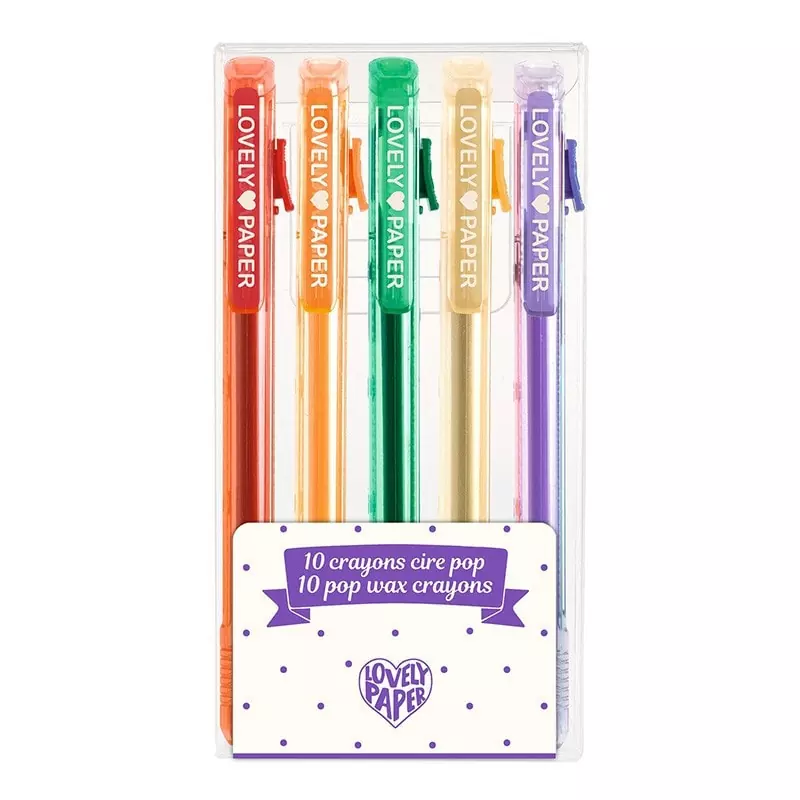 5 crayons cire pop 