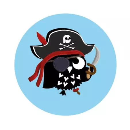 Badge/Magnet Chouette Pirate 