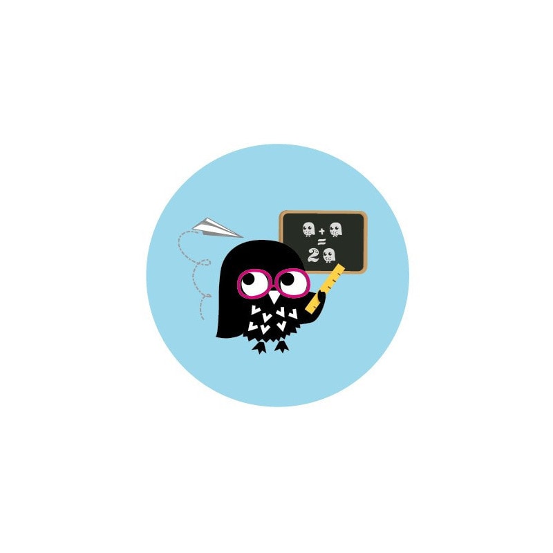 Badge/Magnet Chouette Maîtresse 