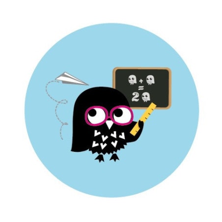 Badge/Magnet Chouette Maîtresse 
